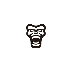 gorilla ape beast logo design