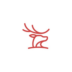 deer wild animal vector logo