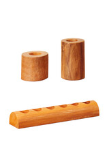 Wooden candle holders, made from solid mahogany wood, for individual and group candles