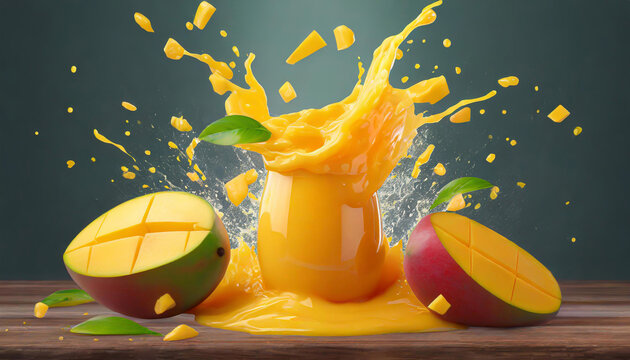 Nap&oacute;j z mango, abstrakcja