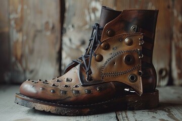 old fighting boots