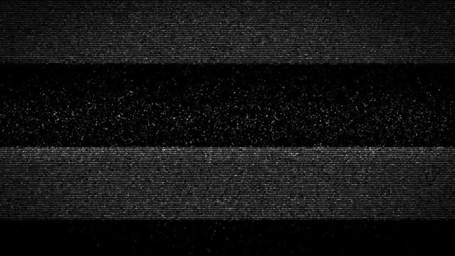 4K TV Static Noise Glitch Black and White Overlay Video Effect