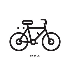 Bicycle, Cycling, Icon, Editable Stroke, Symbol. Bike. Icon for design. Easily editable stock illustration - obrazy, fototapety, plakaty