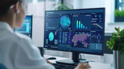 A closeup of a telepsychiatry platform dashboard with AI sentiment analysis data showing the patients overall emotional state throughout the session.