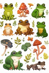Frog Sticker Collection