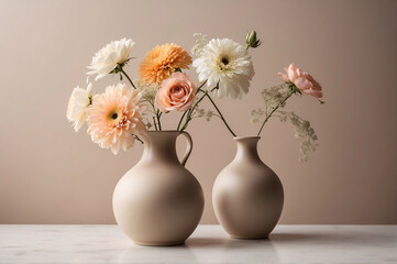 Beautiful Flowers in a Vase Creating a Refreshing and Elegant Atmosphere