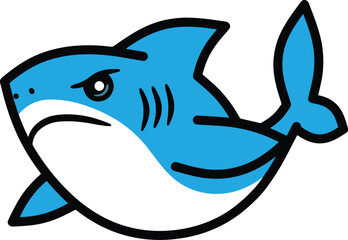 Shark dolphin cartoon design
