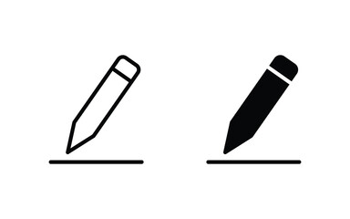 Edit icon set. Pencil icon, sign up icon vector illustration