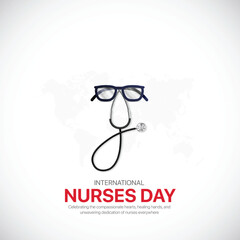 international nurse day. international nurse day creative ads design. social media post, vector, 3D illustration.