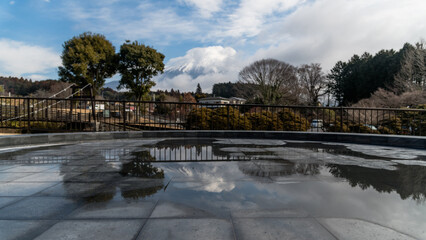 후지산의 반영사진