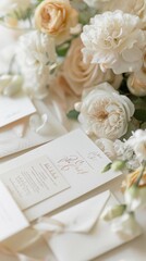 Wedding Invitation Suite, complete wedding invitation suite, background image, generative AI