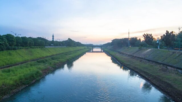 timelapse of the Jakarta Flood Canal