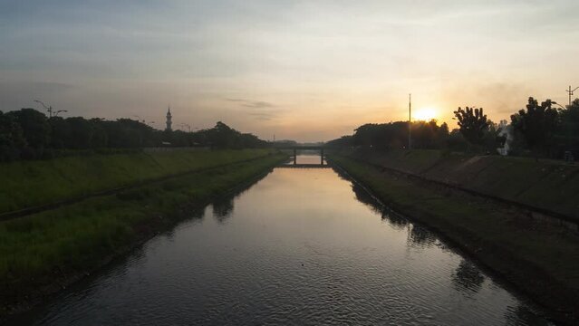 timelapse of the Jakarta Flood Canal
