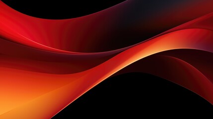 Abstract waves background in orange and black colors