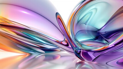 Abstract digital background with smooth gradients in fluid colors - obrazy, fototapety, plakaty