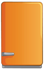 Vector graphic of a standalone orange refrigerator