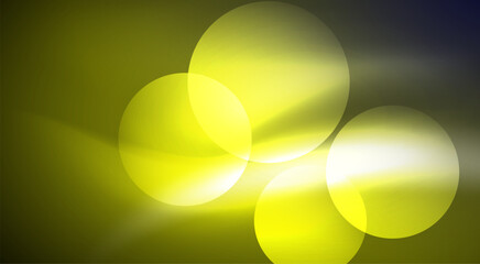 Shiny Light Neon Bubble Circles. Vector illustration For Wallpaper, Banner, Background, Card, Book Illustration, landing page