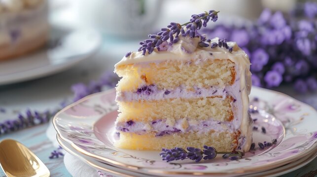 Lavender Honey Lavish Cake , Birthday Cake, Sweet item, Anniversarry Cake, Food Photography