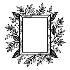 frame with laurel wreath