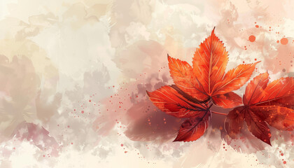 Abstract chestnut leaf illustration.
