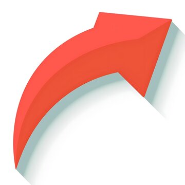 curved red arrow