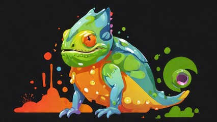 chameleon illustration
