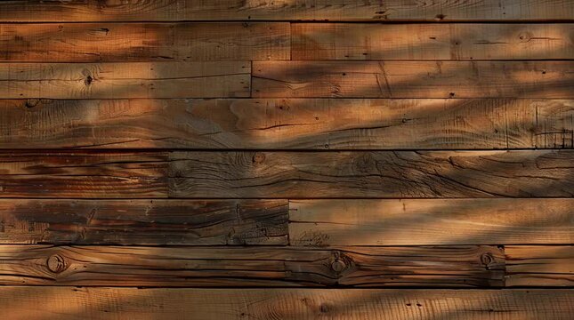 Shadows of Light: Wooden Wall Silhouetted by Window's Glow Seamless looping 4k time-lapse virtual video animation background. Generated AI