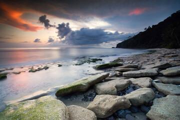 sunset on the beach