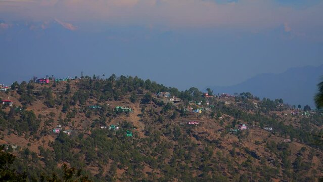 Himalaya View Point at Kasardevi Almora Uttarakhand 4K Royalty free Video