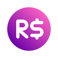 brazilian real gradient icon