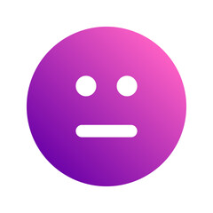 neutral face gradient icon
