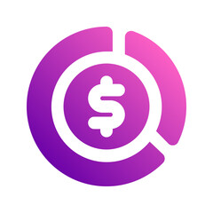 budgeting gradient icon