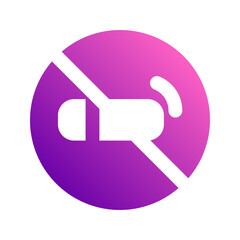 no smoking gradient icon