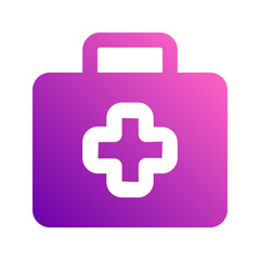 first aid kit gradient icon