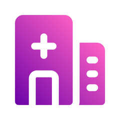 hospital gradient icon