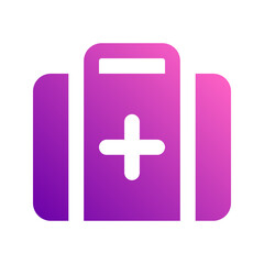 Fototapeta premium medical box gradient icon