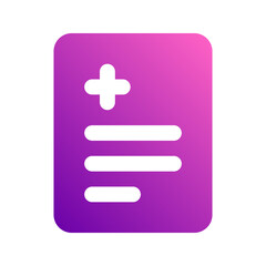 medical record gradient icon