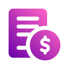 invoice gradient icon