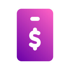 mobile payment gradient icon