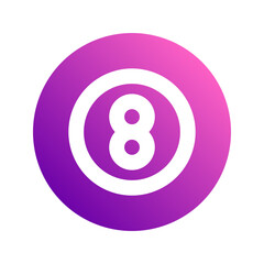 billiard ball gradient icon