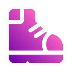Fototapeta premium hiking boots gradient icon