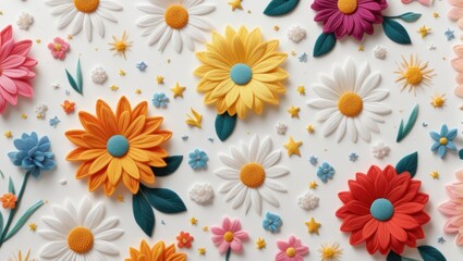 colorful flower patern