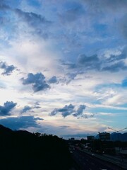 clouds over the city