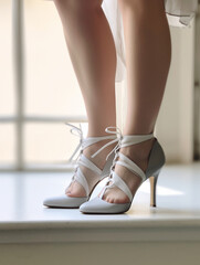 Lower half of girl in heels