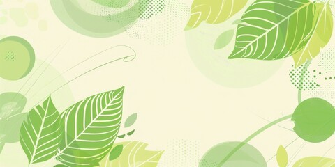 Light-hued, eco-themed abstract graphic with leaf motifs and dotted patterns, signifying a clean, sustainable environment.