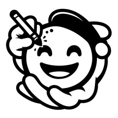 Fototapeta premium illustration of a smiley face 
