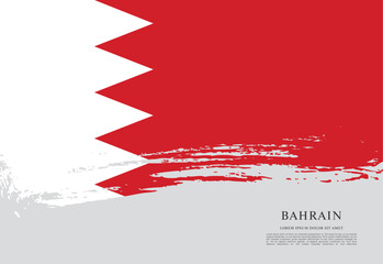 Flag of Bahrain, brush stroke background