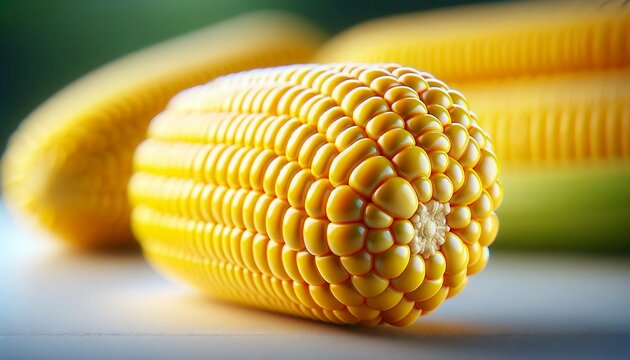 Close-Up of Fresh Yellow Corn Cob