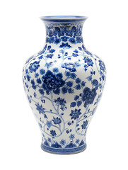 Obraz premium blue and white large vase isolate on white background PNG