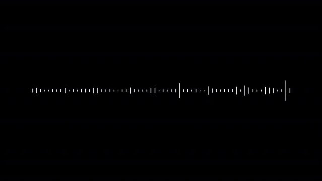 stock video footage. Minimalist wave form Audio Isolated on transparent background. Visualization sound graphic element. Sound graphic equalizer animation. Sound wave, audio spectrum simulation.